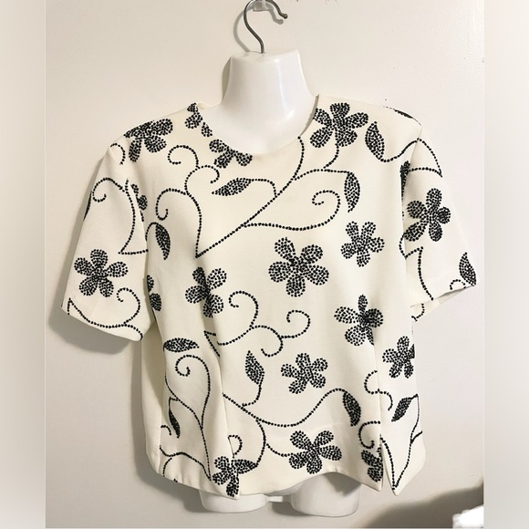 Sz 14W Alexandra Michaels  vest white & black - Picture 5 of 8